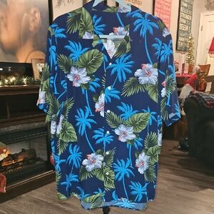 Mens Hawaiian Short Sleeve Button Up Shirt, Sz XLG!